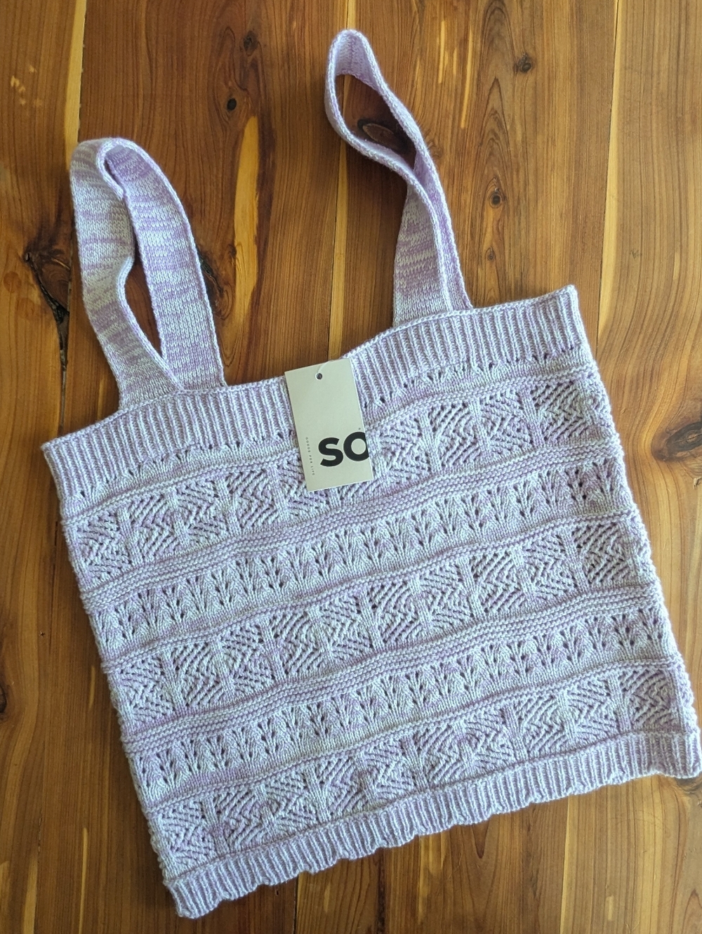 SO Lavender Knit Tank Top
